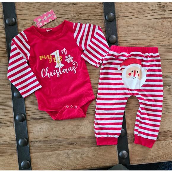 My First Christmas Outfit New sz 12m - Picture 1 of 3